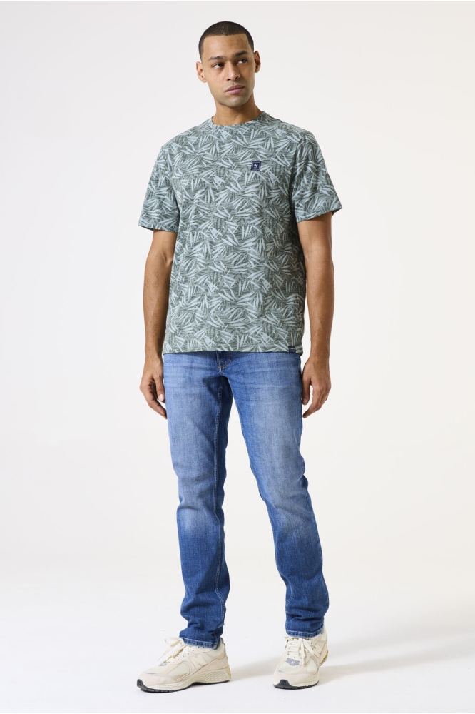 T SHIRT MET PRINT E51210 6792 LIGHT SAGE